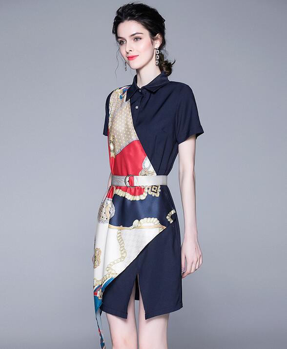 single-breasted shirt dresses vintage stitching dress Asymmetrical women dresses lapel neck Street Style Dresses knee-length, Multi
single-breasted shirt dresses vintage stitching dress Asymmetrical women dresses lapel neck Street Style Dresses knee-length, Multi