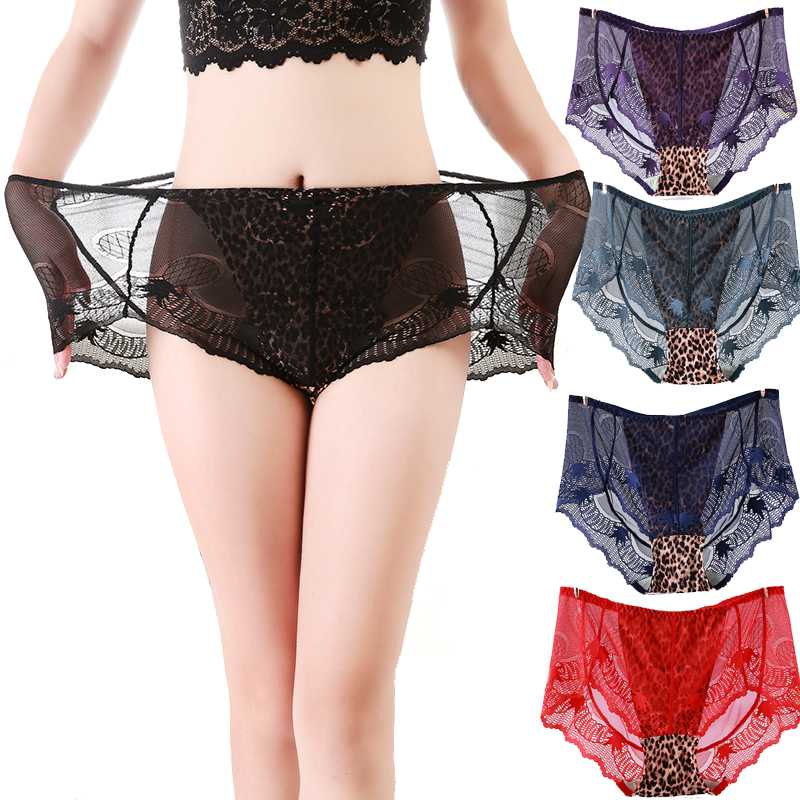 Julexy XXL-6XL Leopard High Waist Women Plus Size Panties Sexy Lace Underwear Mesh Briefs Transparent Lingerie Panties, Beige
Julexy XXL-6XL Leopard High Waist Women Plus Size Panties Sexy Lace Underwear Mesh Briefs Transparent Lingerie Panties, Beige