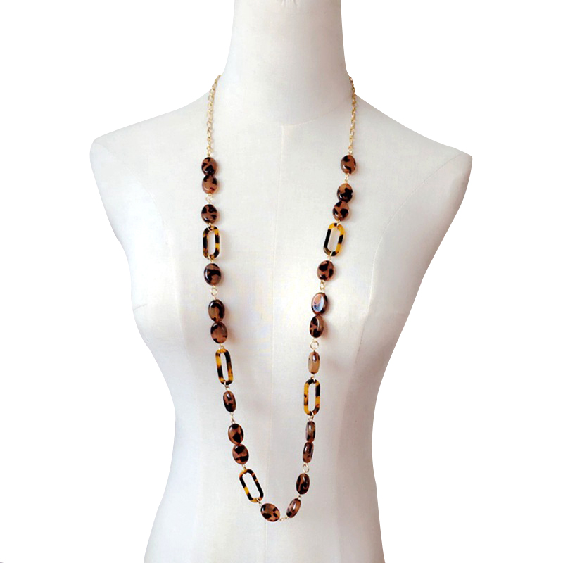 wool chain buckle pendant necklace, brown Leopard resin pattern male and female long necklaces wholesale
wool chain buckle pendant necklace, brown Leopard resin pattern male and female long necklaces wholesale