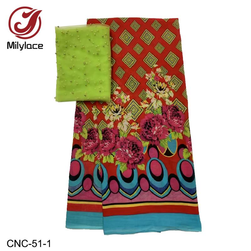 Milylace Floral Printed Cotton Voile Fabric 5 Yards + African Tulle Lace Fabric with Beads 2 Yards for Daily Party CNC-51
Milylace Floral Printed Cotton Voile Fabric 5 Yards + African Tulle Lace Fabric with Beads 2 Yards for Daily Party CNC-51