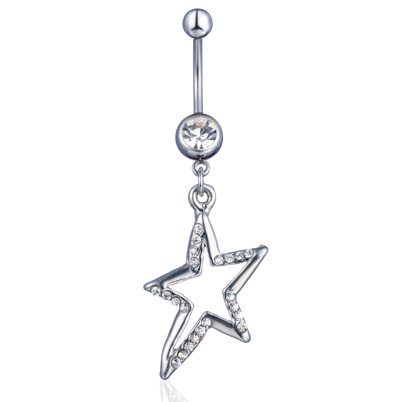 YYJFF D0625 Star Style Belly Navel Button Ring