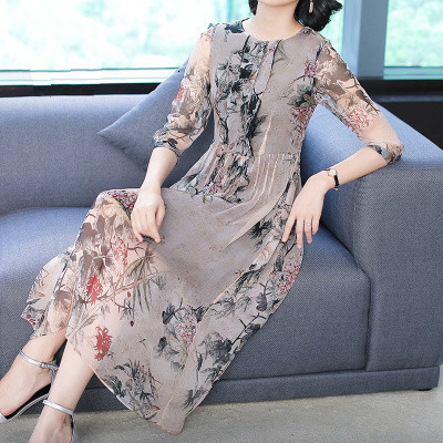 2019 New Summer Fashion Print Silk Women Dress Spring Simple Short Sleeve And Round Collar Elegant Temperament Lady Dresses, No 2f a26 6872huase
2019 New Summer Fashion Print Silk Women Dress Spring Simple Short Sleeve And Round Collar Elegant Temperament Lady Dresses, No 2f a26 6872huase