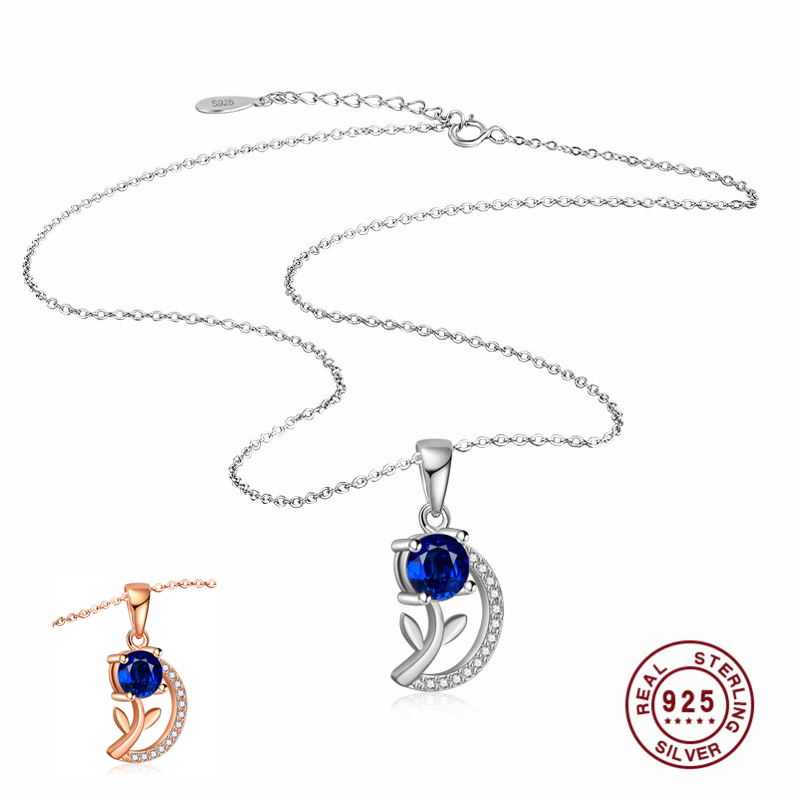 Fine Jewelry Authentic 925 Sterling Silver Blue Zircon Flower Chain Pendant Necklaces Choker For Women KFN932-T
Fine Jewelry Authentic 925 Sterling Silver Blue Zircon Flower Chain Pendant Necklaces Choker For Women KFN932-T