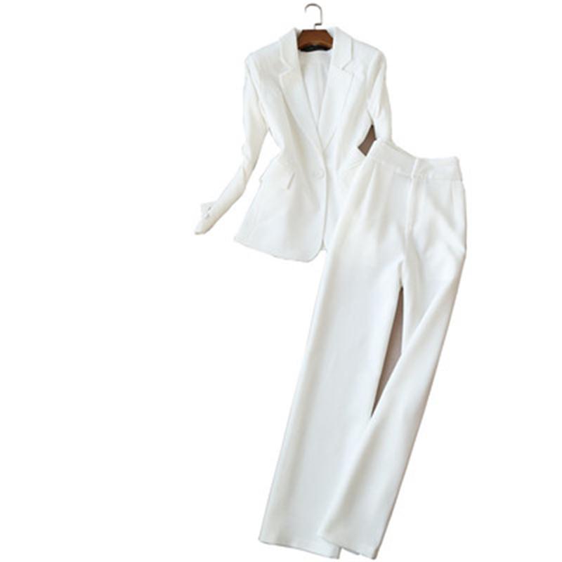 Fashion suit women Work clothes spring summer New high-quality Sets white Business suit + high waist wide leg pants women, 1 black
Fashion suit women Work clothes spring summer New high-quality Sets white Business suit + high waist wide leg pants women, 1 black