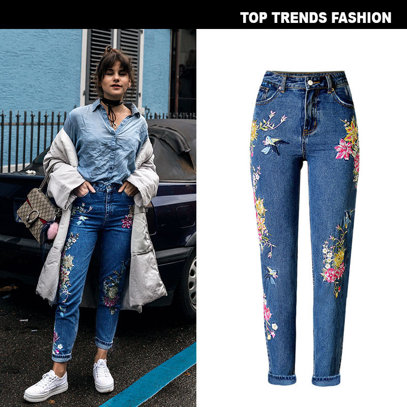 hot sale Stretch Embroidered Jeans For Women Elastic Flower Jeans Ladies Pencil Denim Pants Hole Ripped Rose Pattern Jeans, 5#
hot sale Stretch Embroidered Jeans For Women Elastic Flower Jeans Ladies Pencil Denim Pants Hole Ripped Rose Pattern Jeans, 5#