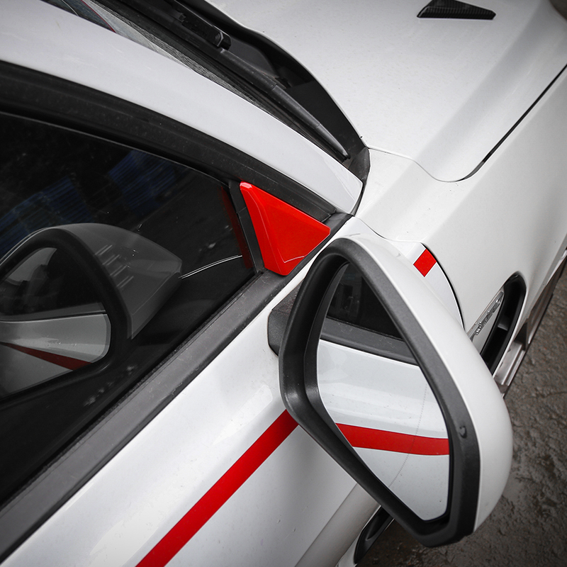 Car Window Front Triangle Trim ABS Decoraion Cover For Ford Mustang 2016 UP Car Exterior Accessories