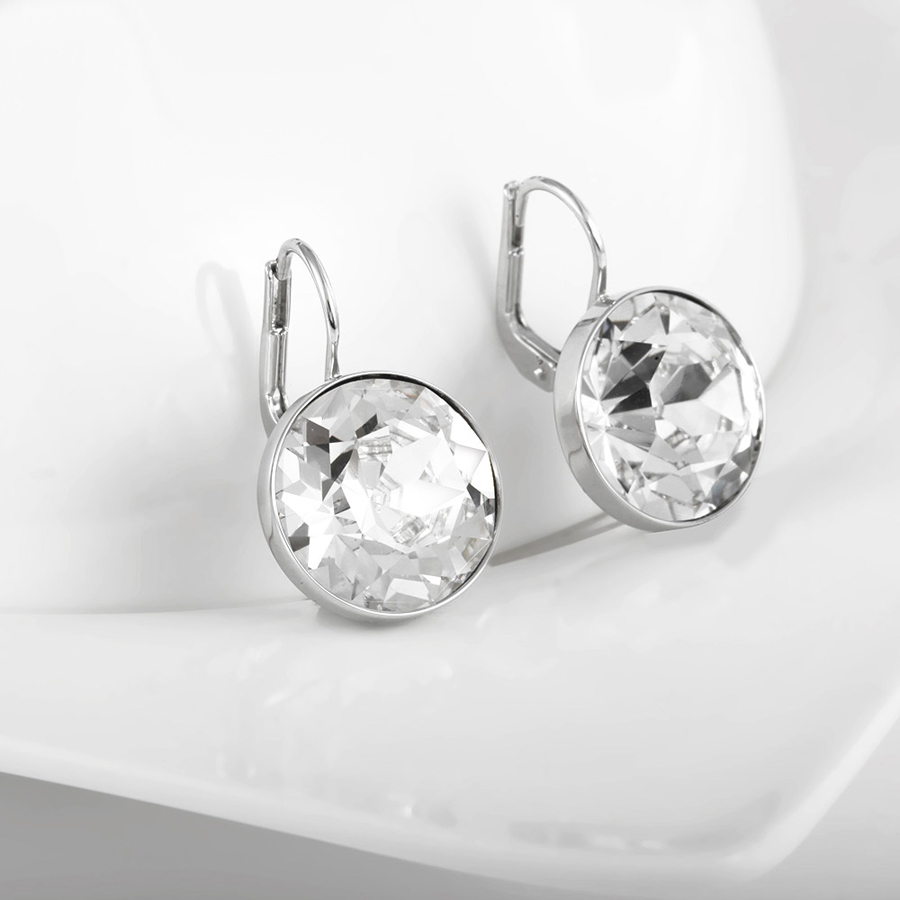 Crystals From Swarovski Round Small Bella Stud Earrings For Women New Fashion Sliver Color Earrings Wedding Jewelry Girl Gift, Silver
Crystals From Swarovski Round Small Bella Stud Earrings For Women New Fashion Sliver Color Earrings Wedding Jewelry Girl Gift, Silver