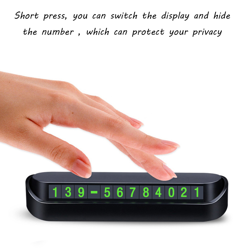 Universal Car Temporary Parking Card 360 Degree Rotation Phone Telephone Number Card Plate Hidden Number Auto Park Stop Accessories