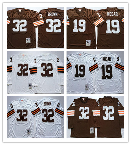 Men NCAA Vintage Brown jerseys 32# Jim Brown 19# Bernie Kosar Stitched Football Jersey size 48 50 52 54 56 NO NAME, White long sleeve no name
Men NCAA Vintage Brown jerseys 32# Jim Brown 19# Bernie Kosar Stitched Football Jersey size 48 50 52 54 56 NO NAME, White long sleeve no name