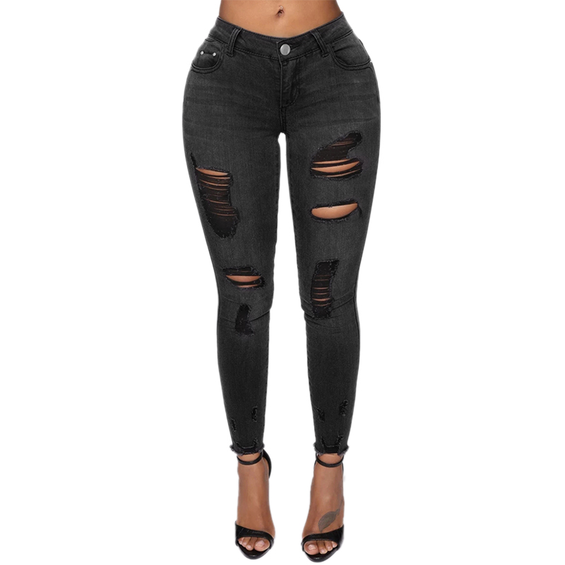 Casual jeans for women 2020 pants women Hole Skinny Casual Pants pantalon femme ropa mujer, Black
Casual jeans for women 2020 pants women Hole Skinny Casual Pants pantalon femme ropa mujer, Black