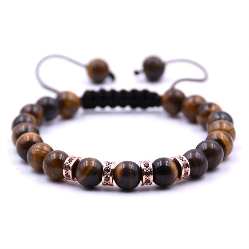 Rose gold septum essential oil bracelet adjustable beads bracelet lava perfume spread bracelet