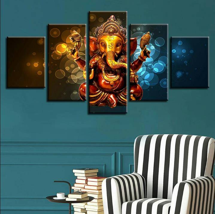 Canvas HD Prints Poster Wall Art 5 Pieces Elephant Trunk God Paintings Modular Ganesha Pictures Living Room No Frame
Canvas HD Prints Poster Wall Art 5 Pieces Elephant Trunk God Paintings Modular Ganesha Pictures Living Room No Frame