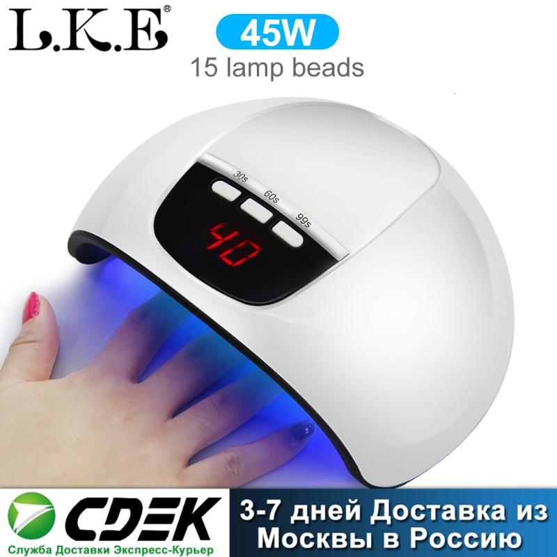 LKE 45W Nail Lamp SUN X5 UV LED Nail Dryer Automatic Sensing 30/60/99Timer LCD 15LEDs Double Light Source Suitable Lamp For, Mini nail lamp
LKE 45W Nail Lamp SUN X5 UV LED Nail Dryer Automatic Sensing 30/60/99Timer LCD 15LEDs Double Light Source Suitable Lamp For, Mini nail lamp