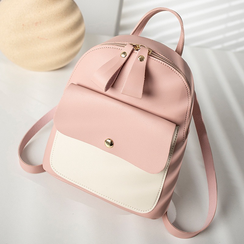 Korean style new small backpack multifunctional bag simple color matching fashion female bag mini backpack small, Black
Korean style new small backpack multifunctional bag simple color matching fashion female bag mini backpack small, Black