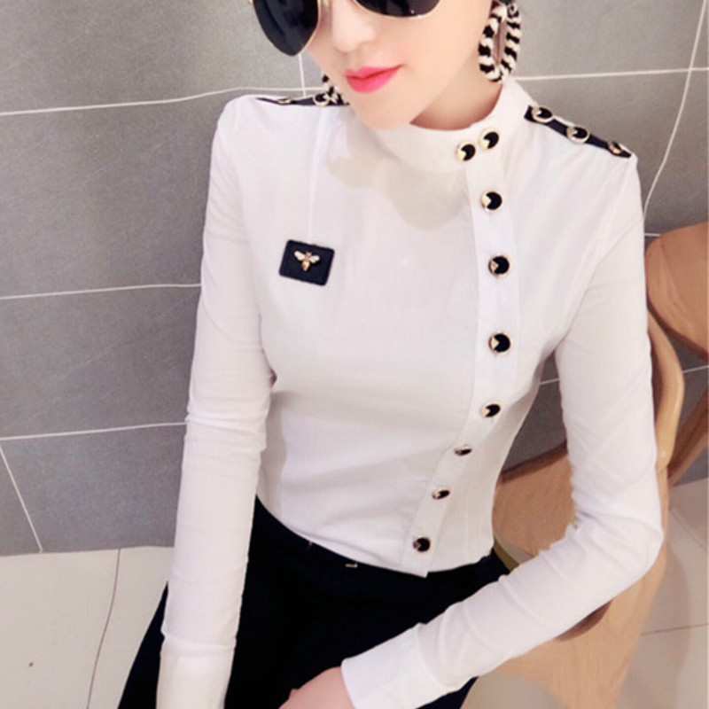 2018 Spring long sleeve stand collar shoulder mark cotton shirts women fashion button cotton blouses stretchy body tops, Purple
2018 Spring long sleeve stand collar shoulder mark cotton shirts women fashion button cotton blouses stretchy body tops, Purple