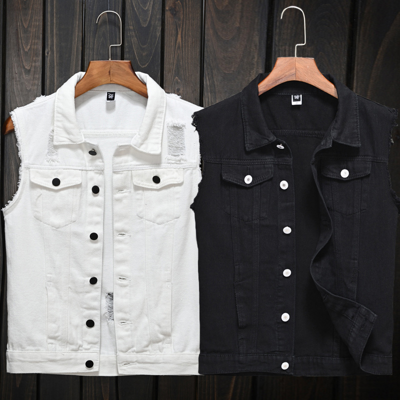 Newly Fashion Men Vest Sleeveless Ripped Denim Vest Men Hip Hop Chaqueta Hombre Streetwear Punk Style Biker Veste, Black
Newly Fashion Men Vest Sleeveless Ripped Denim Vest Men Hip Hop Chaqueta Hombre Streetwear Punk Style Biker Veste, Black