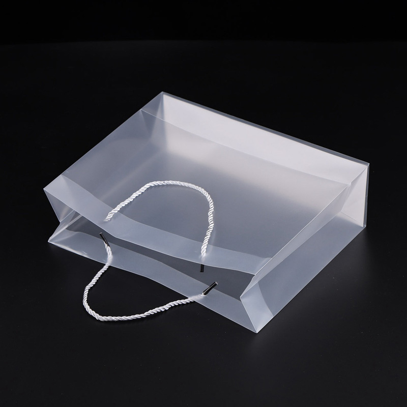 8 Size Frosted PVC plastic gift bags with handles waterproof transparent PVC bag clear handbag party favors bag custom logo LX1383