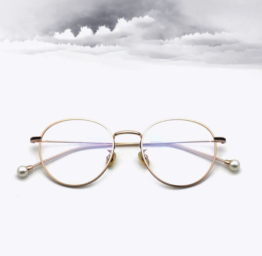 Wholesale-Anti-blue Light Pearl glasses Metal Simple Stylish Sunglassess Five Choices Protect the Eyes Decorations Glasse