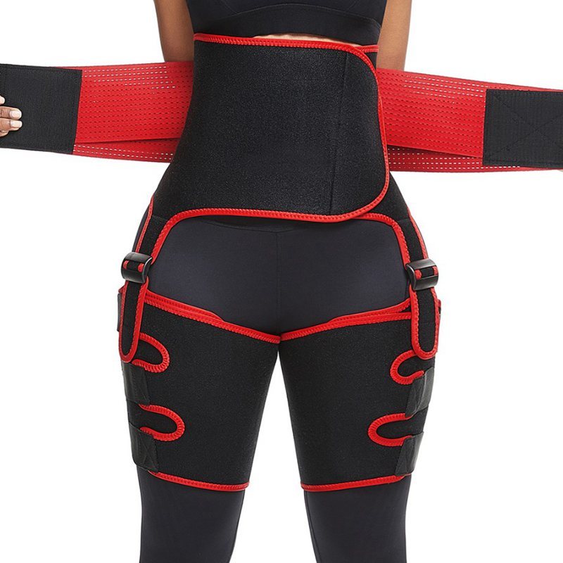 3 in 1 neoprene sweat sauna shaper body slim Belts thigh trimmer leg shapers High waist trainer Shapewear compression waist belt T200526
