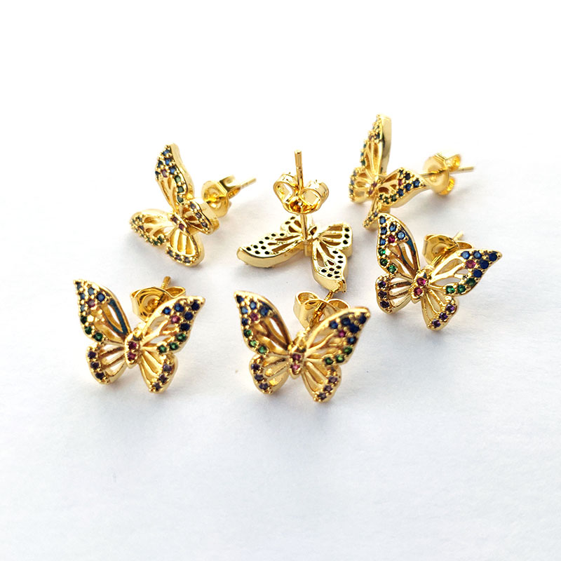 Fashion Gold Color Insect Butterfly Earrings,Micro Pave CZ rainbow Cubic Zirconia Stud Earring Women Jewelry ER957, Golden;silver
Fashion Gold Color Insect Butterfly Earrings,Micro Pave CZ rainbow Cubic Zirconia Stud Earring Women Jewelry ER957, Golden;silver