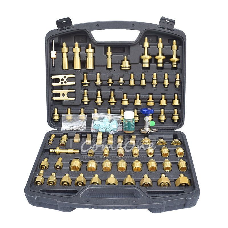 Car Detection Tool adaptere Set for European American Asia Car 77pcs /Set Auto Air Conditioning Leak Test Kit Repair Tool
Car Detection Tool adaptere Set for European American Asia Car 77pcs /Set Auto Air Conditioning Leak Test Kit Repair Tool
