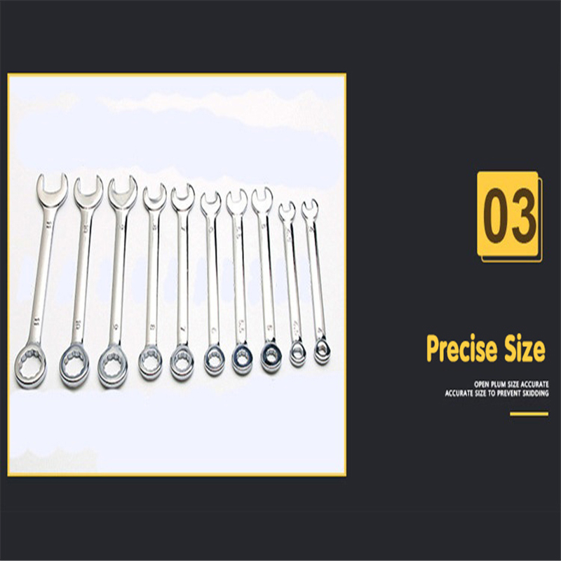 Hand Tools 10pcs/set 2 in1 Ratchet Combination Wrench Set for Bicycle Motorcycle Car Repair Ring Spanner Socket Wrenches