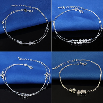 Hot Selling Stamped 925 Sterling Silver Anklets For Womens Simple Beads Silver Chain Anklet Ankle Foot Jewelry YD0107
Hot Selling Stamped 925 Sterling Silver Anklets For Womens Simple Beads Silver Chain Anklet Ankle Foot Jewelry YD0107