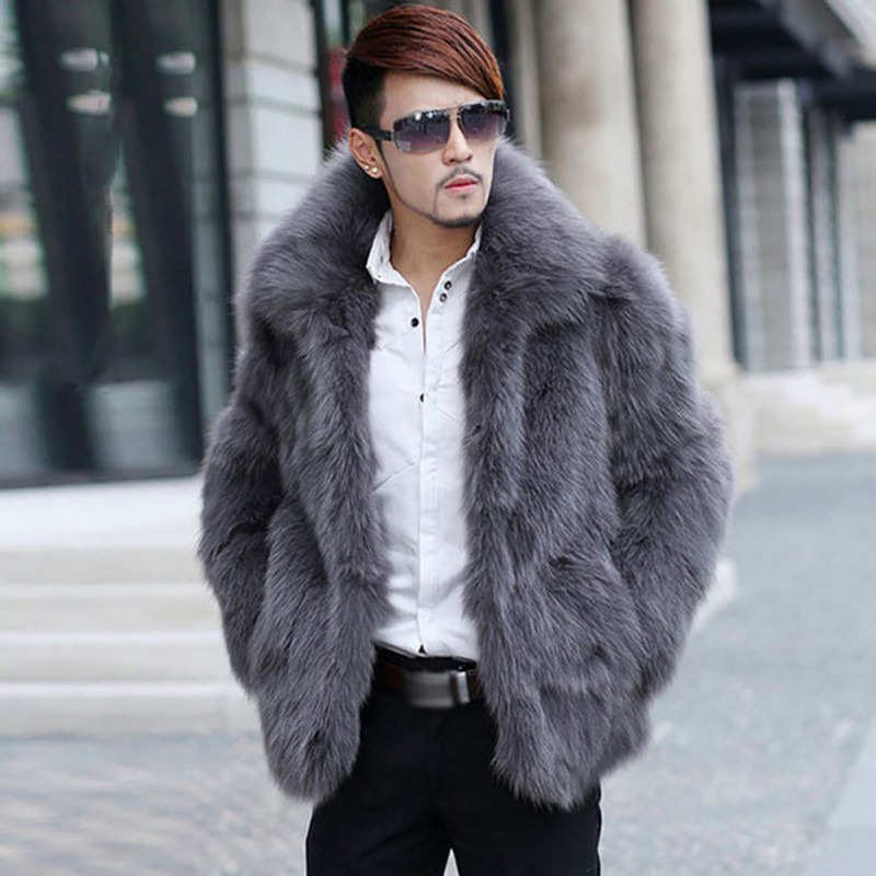 *2019 Men's Faux Fur Coats Clothing Long Sleeve Turn Down Collar Hairy Overcoat Winter Warm Outwear Hairy Coat jaqueta de couro*, Black
*2019 Men's Faux Fur Coats Clothing Long Sleeve Turn Down Collar Hairy Overcoat Winter Warm Outwear Hairy Coat jaqueta de couro*, Black