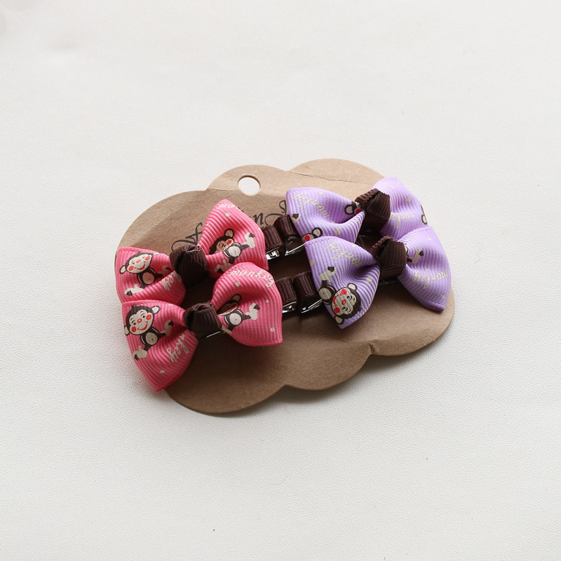 cute fashion grosgrain baby small bows clips hairpins girls hair accessories children hairgrips mini headwear wholesale mix 4 pcs set