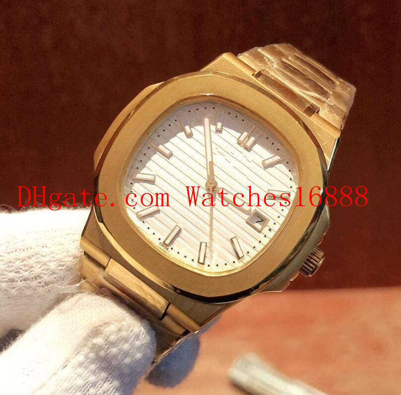 2 Color Luxury 18k Yellow gold 40mm Mens Date Watche Nautilus Black Dial 5711/1R-001 Asia Mechanical Automatic Mens Watches Transparent Back, White
2 Color Luxury 18k Yellow gold 40mm Mens Date Watche Nautilus Black Dial 5711/1R-001 Asia Mechanical Automatic Mens Watches Transparent Back, White