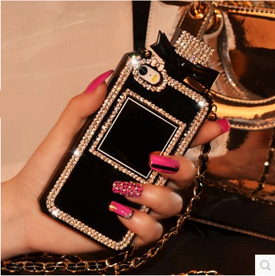 Cases For iPhone X XS max XR 7 8 plus 5 5S SE 6 6S plus Fashion Rhinestone Perfume bottle Silicone Phone Cover with Chain
Cases For iPhone X XS max XR 7 8 plus 5 5S SE 6 6S plus Fashion Rhinestone Perfume bottle Silicone Phone Cover with Chain