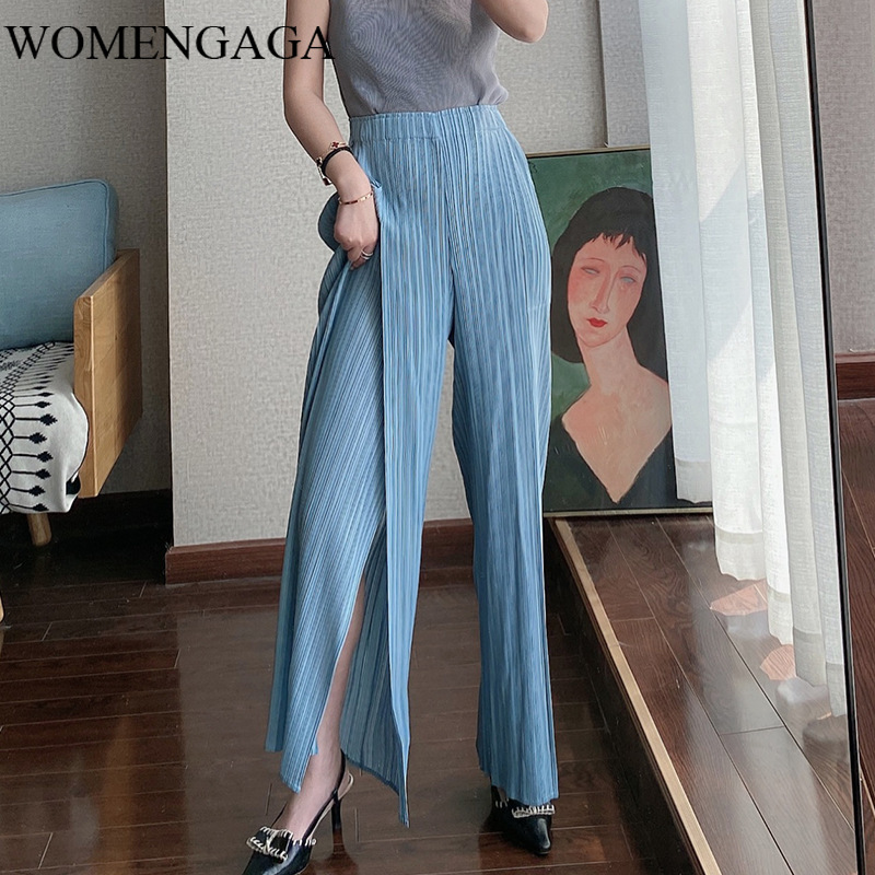 Korea Spring summer pleated wide leg pants female 2020 high waist vent bottoms elastic casual pants japan style tideVQCJ, Black
Korea Spring summer pleated wide leg pants female 2020 high waist vent bottoms elastic casual pants japan style tideVQCJ, Black