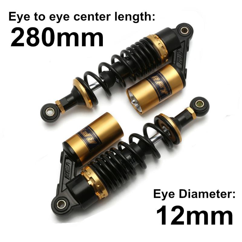 Universal 280mm 11" Eye Diameter 12mm Motorcycle Air Absorber Rear Suspension For Motor Scooter ATV Quad D15
Universal 280mm 11" Eye Diameter 12mm Motorcycle Air Absorber Rear Suspension For Motor Scooter ATV Quad D15