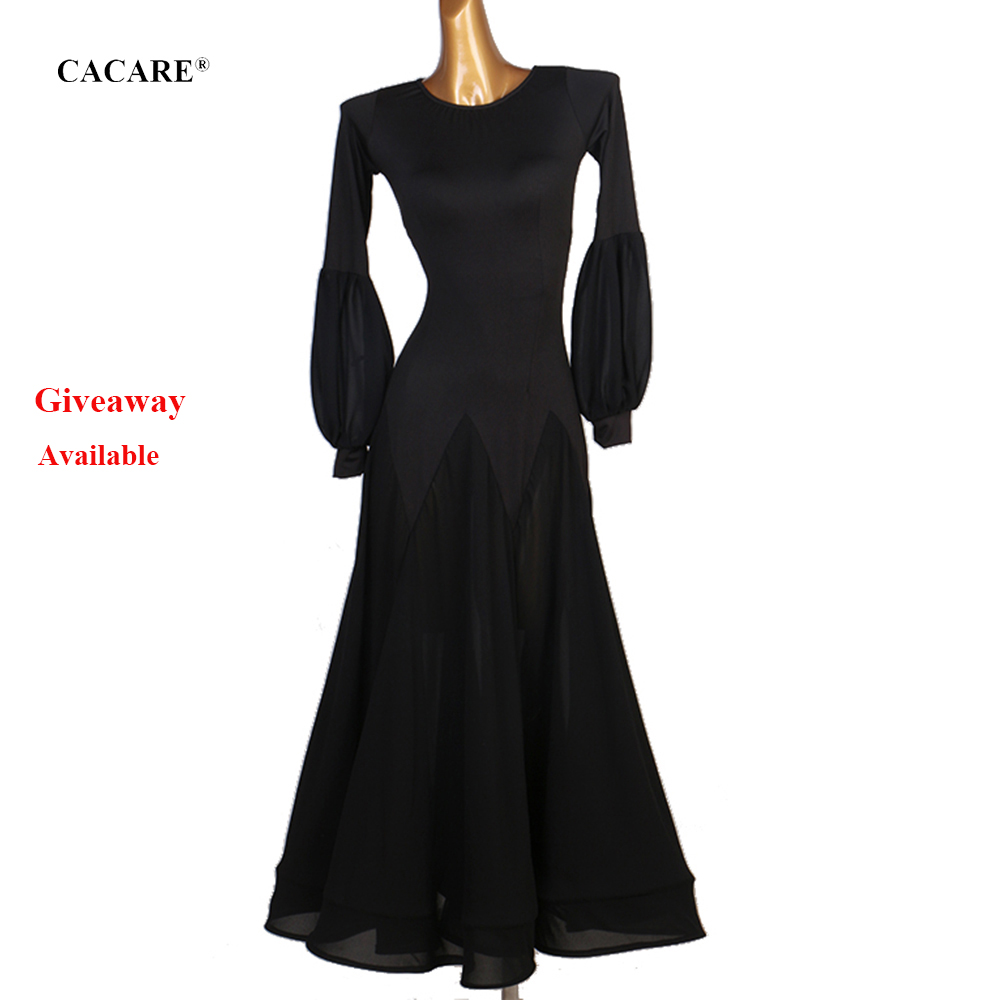 Ballroom Dance Competition Dresses Sale Waltz Dress Standard Dance Dresses Costumes D0277 Big Ruffled Hem Puff Sleeve, Black
Ballroom Dance Competition Dresses Sale Waltz Dress Standard Dance Dresses Costumes D0277 Big Ruffled Hem Puff Sleeve, Black