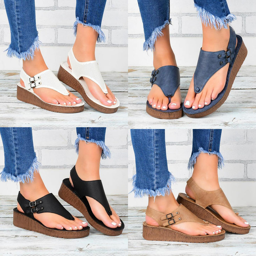 2020 Womens PU Summer Hollow out Double-Buckle Low Wedge Heel Shoes Ankle Strap Sandals Platform Flip-Flop, Black
2020 Womens PU Summer Hollow out Double-Buckle Low Wedge Heel Shoes Ankle Strap Sandals Platform Flip-Flop, Black