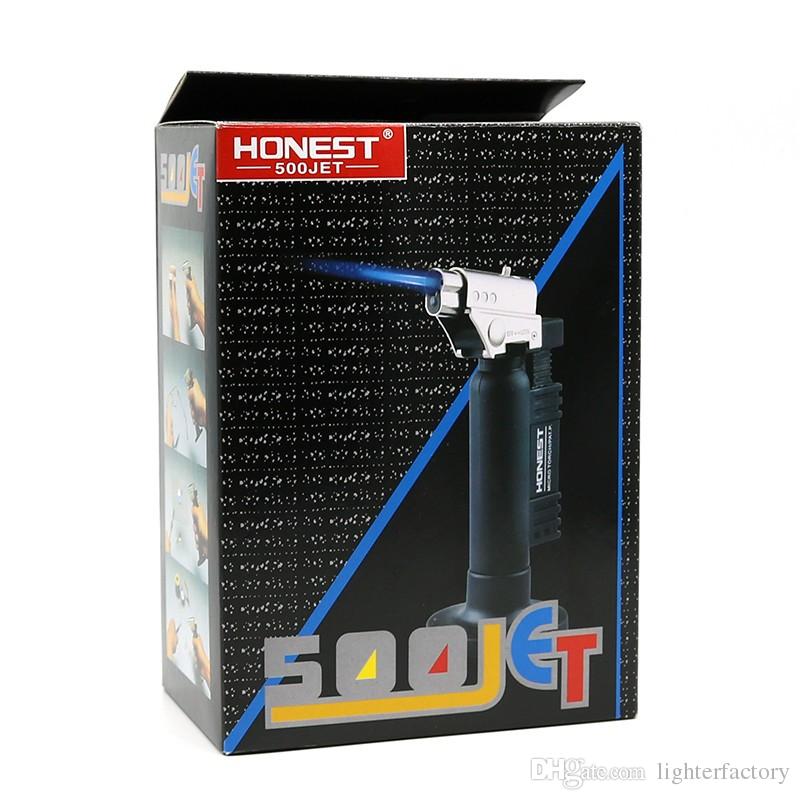 HONEST Extra Large Butane Jet 1300 Workshop Torch NO GAS windproof & lighter with punch butane torch novelty cigarette W260202