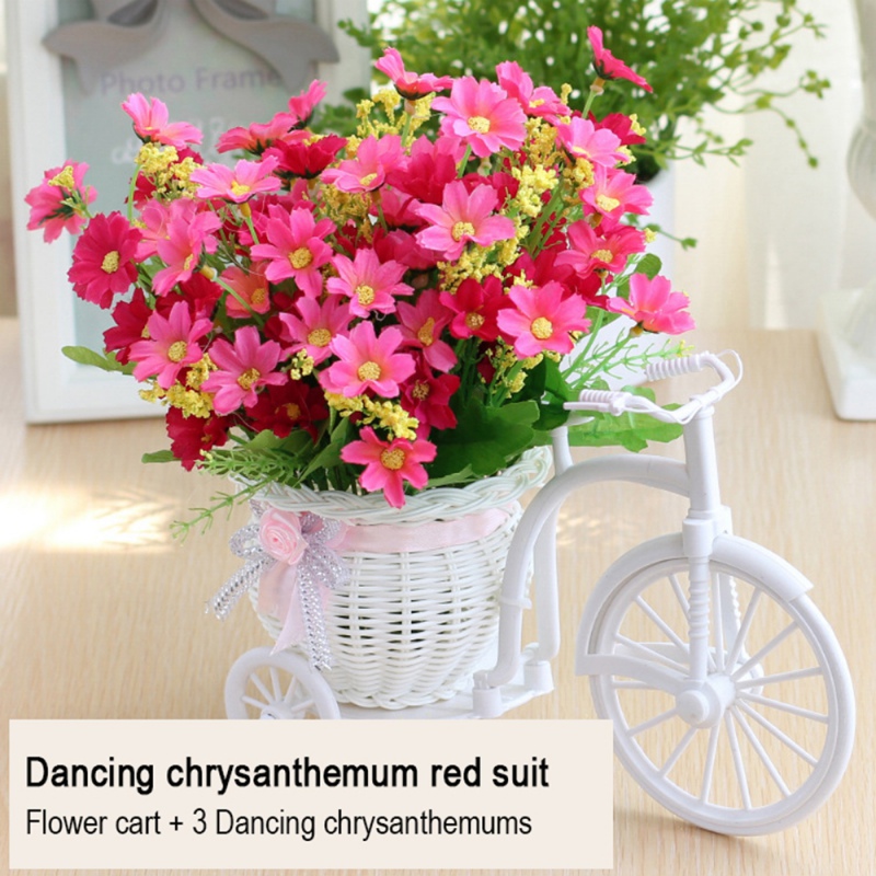 Artificial Flower Rose With Basket Home Decoration Ldyllic Furnishings Simulation Flower Car Suit Bicycle Knitted Floral Basket, A2
Artificial Flower Rose With Basket Home Decoration Ldyllic Furnishings Simulation Flower Car Suit Bicycle Knitted Floral Basket, A2