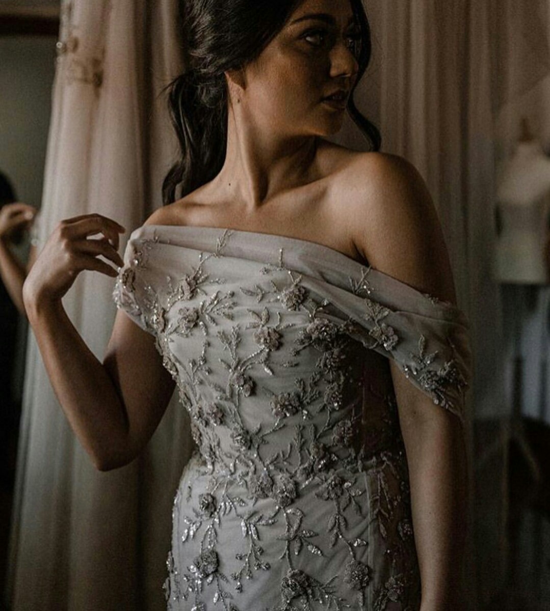 elegant party dresses offshoulder sleeveless appliqued sequins beaded evening dress cheap sweep train custom made party gown hot sell