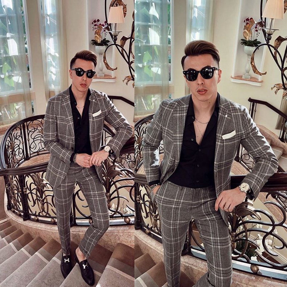 2020 Two Piece Damier Check Groom Suit Wedding Suits For Best Men Slim Fit Groom High Quality Costumes De Mariage Pour Hommes, Khaki
2020 Two Piece Damier Check Groom Suit Wedding Suits For Best Men Slim Fit Groom High Quality Costumes De Mariage Pour Hommes, Khaki