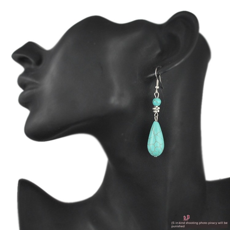 Tibetan silver earrings National style jewelry turquoise Miao silver earrings water drops turquoise earrings
Tibetan silver earrings National style jewelry turquoise Miao silver earrings water drops turquoise earrings