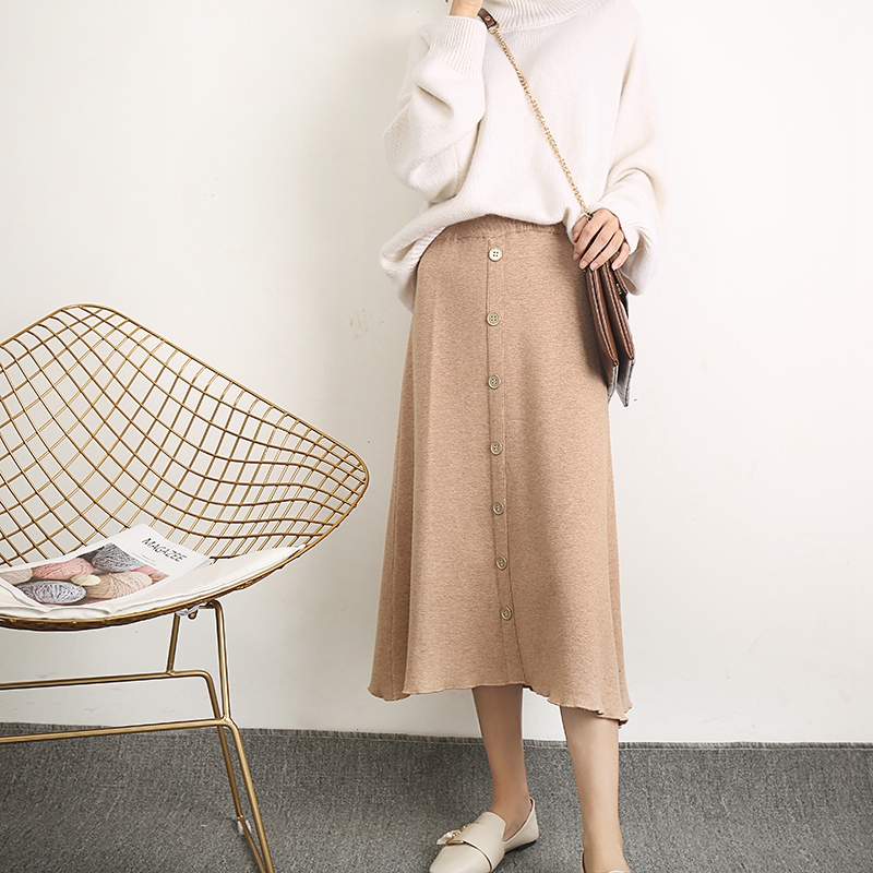 2020 spring and autumn new cashmere knitted skirt umbrella skirt a word high waist long was thin high waist wild, Beige
2020 spring and autumn new cashmere knitted skirt umbrella skirt a word high waist long was thin high waist wild, Beige