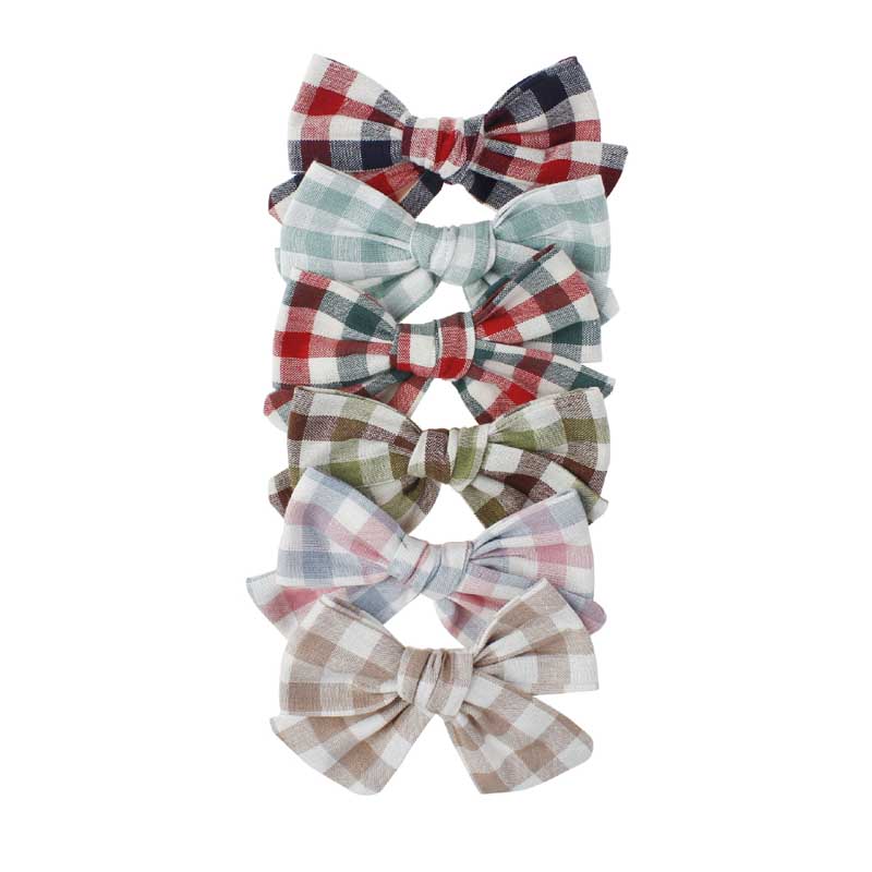 INS 48 color 4.33" hair Bow Baby girl Barrettes Girl Hair Accessories Plaid Flower Print kids party School hair clipper