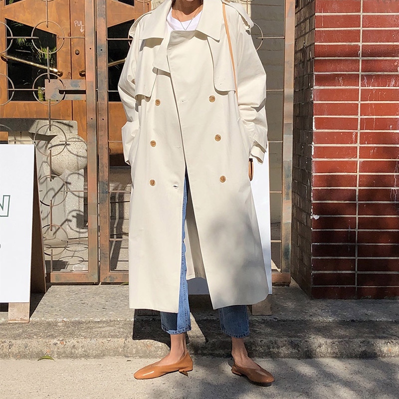 2020 New Double-Breasted Women Trench Coat With Belt Loose Long Windbreaker Female Spring Chic Outerwear Korean Women Clothes FY, Beige
2020 New Double-Breasted Women Trench Coat With Belt Loose Long Windbreaker Female Spring Chic Outerwear Korean Women Clothes FY, Beige
