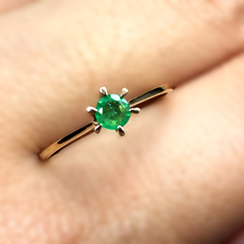 0.28 Carat emerald ring 18K Yellow Gold Engagement Ring green Gemstone Valentine gift for Girlfriend Student Promise Tiny CJ191219
0.28 Carat emerald ring 18K Yellow Gold Engagement Ring green Gemstone Valentine gift for Girlfriend Student Promise Tiny CJ191219