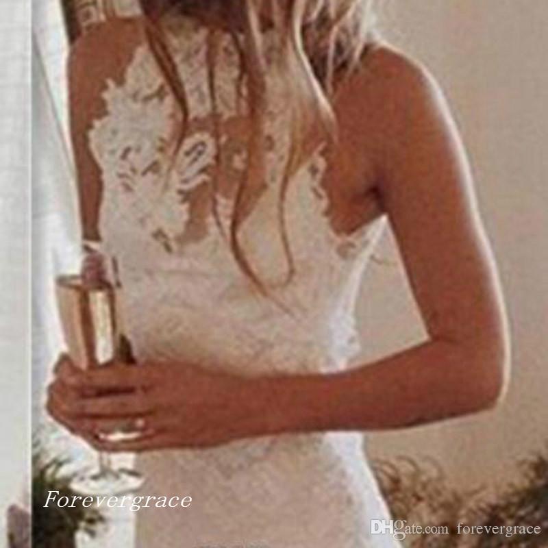 2019 Bohemian Unique Reception Wedding Dress Lace Court Train Long Boho Bridal Gown Plus Size Custom Made