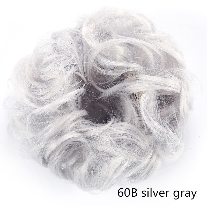 Oubeca Synthetic Flexible Hair Buns topknot Curly Scrunchy Chignon Elastic Messy Wavy Scrunchies Wrap For Ponytail Extensions For Women