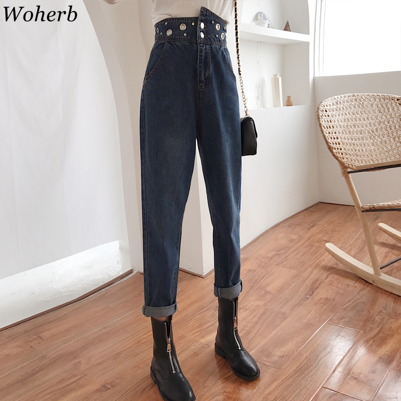 Woherb 2019 Autumn Vintage Jeans for Woman Sequined Hollow Out High Waist Denim Pants Korean Modis Asymmetrical Harem Jean Pant, Black
Woherb 2019 Autumn Vintage Jeans for Woman Sequined Hollow Out High Waist Denim Pants Korean Modis Asymmetrical Harem Jean Pant, Black