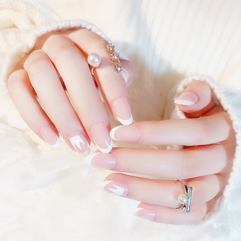 24Pcs Natural False Nails With Designs Acrylic Round French Nail Art Tips With 2g Glue Fake Nails Art Decoration, Na3289
24Pcs Natural False Nails With Designs Acrylic Round French Nail Art Tips With 2g Glue Fake Nails Art Decoration, Na3289