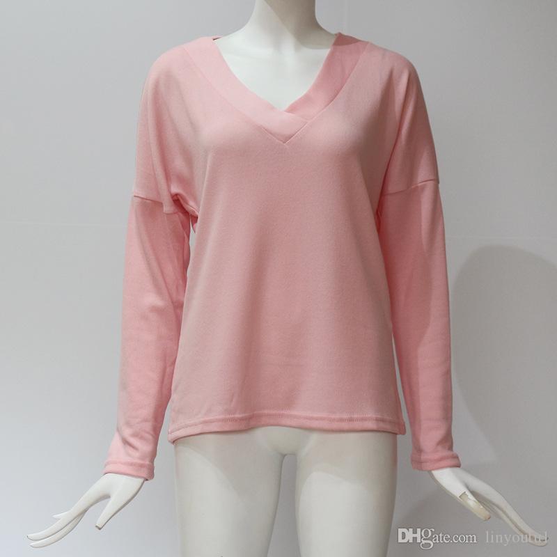 2020 High Quality V-Neck Cotton Basic T-shirt Women Plain Simple T Shirt For Women Short Sleeve Female Tops