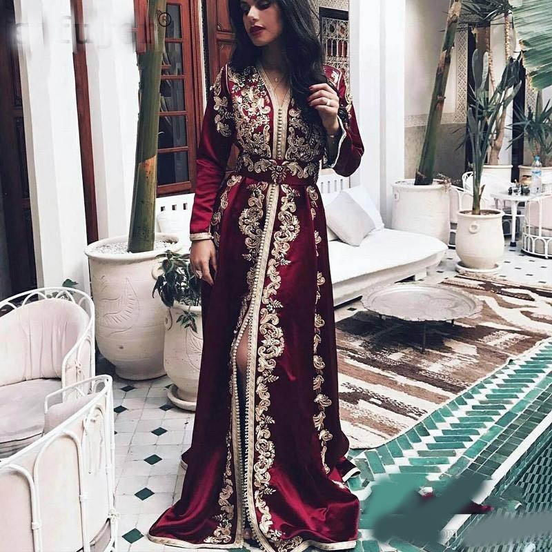 Burgundy Moroccan Kaftan Evening Dresses Long Sleeves Lace Appliques Muslim Prom Dress Arabic Muslim Special Occasion Formal Party Gowns, Silver
Burgundy Moroccan Kaftan Evening Dresses Long Sleeves Lace Appliques Muslim Prom Dress Arabic Muslim Special Occasion Formal Party Gowns, Silver